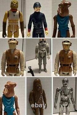 VTG 1977+ Star Wars Lot 39 Action Figures withVariations, Carrying Case and MORE