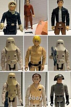 VTG 1977+ Star Wars Lot 39 Action Figures withVariations, Carrying Case and MORE