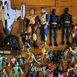 VTG Mixed Toy Lot of 72 toys Star Wars MOTU Power Rangers Batman & More
