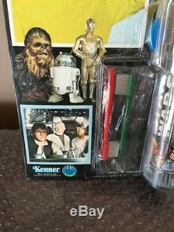 Vintage 1977 Kenner Star Wars Rare Electric Toothbrush Set Mint On The Card