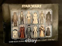 Vintage 1977 Star Wars First 12 Lot with Action Figure Carry Case Insert Kenner