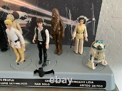Vintage 1977 Star Wars First 12 Mail-Away Display Stand with 11 Figures
