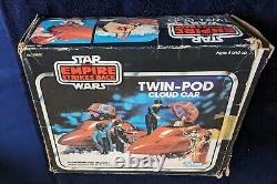 Vintage 1980 STAR WARS TWIN-POD CLOUD CAR With Box and Cloud Car Pilot Included