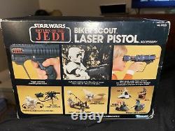 Vintage 1983 Kenner Star Wars ROTJ Biker Scout Laser Pistol Sealed Box No. 71520