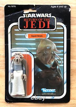 Vintage 1983 Kenner Star Wars Squid Head Return Of The Jedi Action Figure Card