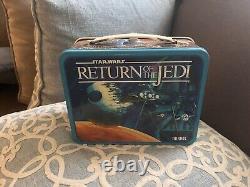 Vintage 1983 Star Wars Return of the Jedi Metal Tin Lunch Box withThermos Used