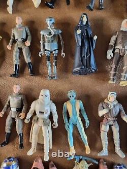 Vintage 1990s Star Wars 3.75 Figures Lot of 73Figures & Weapons Kenner Hasbro
