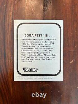 Vintage KENNER Star Wars BOBA FETT Mail Away NOTE TO CONSUMERS Insert 1979