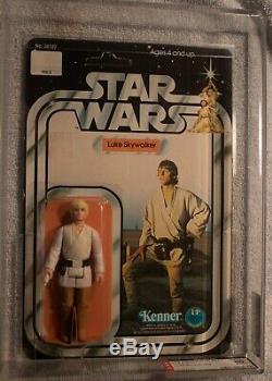Vintage Kenner 1978 Star Wars Luke Skywalker 12 Back-C AFA 80 Unpunched