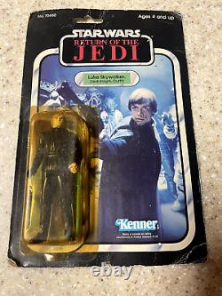 Vintage Kenner Carded ROTJ Star Wars Luke Skywalker Jedi Action Figure 1983
