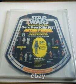 Vintage Kenner Star Wars 1979 Get A Free Boba Fett Bell Store Display AFA 60