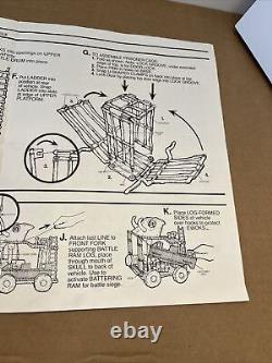 Vintage Kenner Star Wars 1984 POTF Ewok Battle Wagon Almost COMPLETE Map Manual