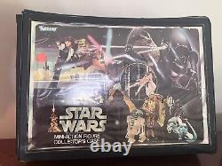 Vintage Kenner Star Wars 26 Action Figure Lot Case Darth Vader, Luke C-3PO, Han