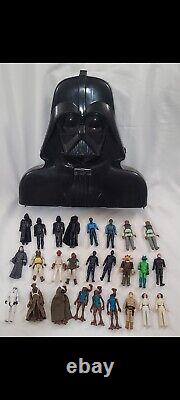 Vintage Kenner Star Wars Action Figure Lot, Darth Vader Case Luke Leia Vader ANH