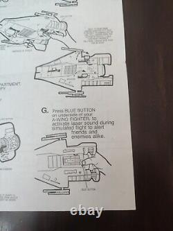 Vintage Kenner Star Wars Droids A-Wing Fighter Vehicle Instructions
