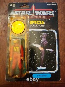 Vintage Kenner Star Wars Power of the Force B-Wing Pilot 92 Back (1984)