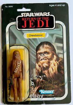 Vintage Kenner Star Wars ROTJ 1983 Chewbacca 65 Back Mayhew Signed card