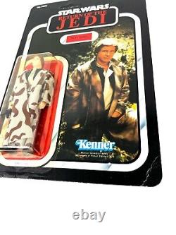 Vintage Kenner Star Wars ROTJ Han Solo Trench Coat 77 Back MOC