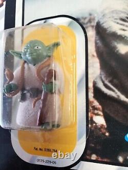 Vintage Kenner Star Wars Return Of The Jedi Yoda 77 Back Unpunched Moc Rare 1983