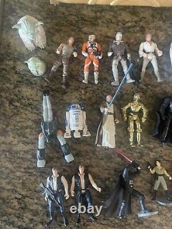 Vintage Lot Of Star Wars Darth Vader &C-3PO Collectors Case With Figures