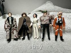 Vintage Original Kenner Star Wars Lot of 5 Luke Skywalker Han Solo Princess Leia