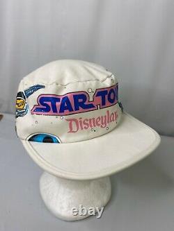 Vintage STAR WARS Tours Hat Fitted Cap R2 D2 Retro 80s Disneyland Parks RARE