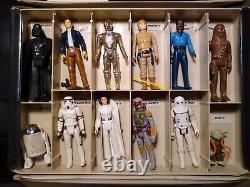 Vintage STAR WARS action figures with carrying case 17 figures and weapons