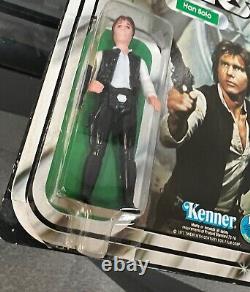 Vintage Star Wars 12 Back-A Carded Action Figure Han Solo (Large Head) READ