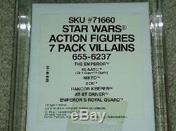 Vintage Star Wars 1983 AFA 85 ROTJ VILLIANS 7-PACK FIGURE MAILER BOX SEALED MISB