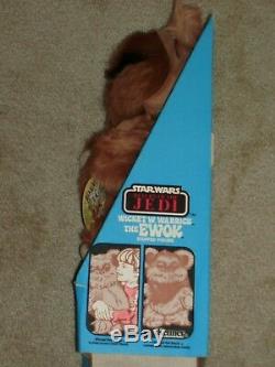 Vintage Star Wars 1983 Kenner Wicket Warrick Ewok Plush Stuffed ROTJ Boxed new