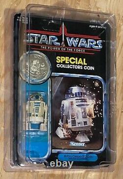 Vintage Star Wars 1985 KENNER R2-D2 POP-UP LIGHTSABER POTF Card Back MOC