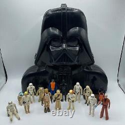 Vintage Star Wars Action Figure Lot Of 15- With Darth Vader Case