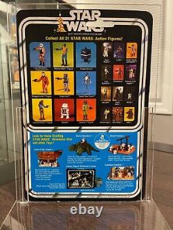 Vintage Star Wars Boba Fett 21 Back Card Back with Acrylic Display Case