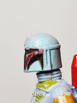 Vintage Star Wars Boba Fett Painted Helmet With Blaster 1979 TAIWAN RARE