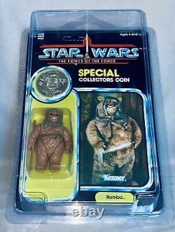 Vintage Star Wars Carded Action Figure POTF Last 17 Romba Ewok 1984 Unpunched