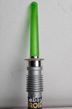 Vintage Star Wars DROIDS LIGHTSABER green Kenner 1985 READ Light Not Working