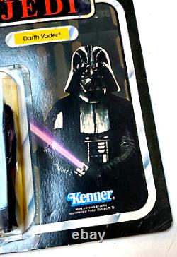 Vintage Star Wars Darth Vader 65 Back MOC Kenner 77' 1983 with Star Case