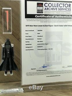 Vintage Star Wars Darth Vader Double Telescoping Lightsaber CAS 85+ With COA