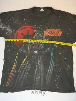 Vintage Star Wars Darth Vader T Shirt All Over Print Rare VTG XL