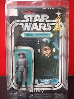 Vintage Star Wars Death Squad Commander Action Figure WithOriginal Kenner Cardback