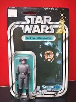 Vintage Star Wars Death Squad Commander Action Figure WithOriginal Kenner Cardback