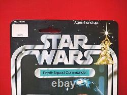 Vintage Star Wars Death Squad Commander Action Figure WithOriginal Kenner Cardback