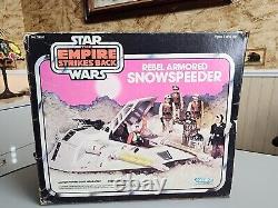 Vintage Star Wars ESB Rebel Snowspeeder with box Working 1980 Kenner