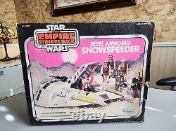 Vintage Star Wars ESB Rebel Snowspeeder with box Working 1980 Kenner