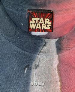 Vintage Star Wars Episode 1 Darth Maul Mens Light Saber T-Shirt Shirt Sz Large