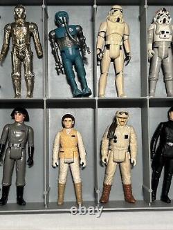 Vintage Star Wars Figures & Kenner 1977 Carrying Case 14 Figures