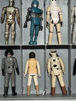 Vintage Star Wars Figures & Kenner 1977 Carrying Case 14 Figures