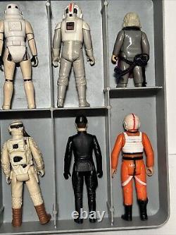 Vintage Star Wars Figures & Kenner 1977 Carrying Case 14 Figures