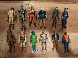 Vintage Star Wars Figures Lot Original 1977-1980 Chewbacca Han greedo +