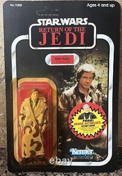 Vintage Star Wars HAN SOLO (In Trench Coat) MOC Unpunched Rare Plain Lapel
